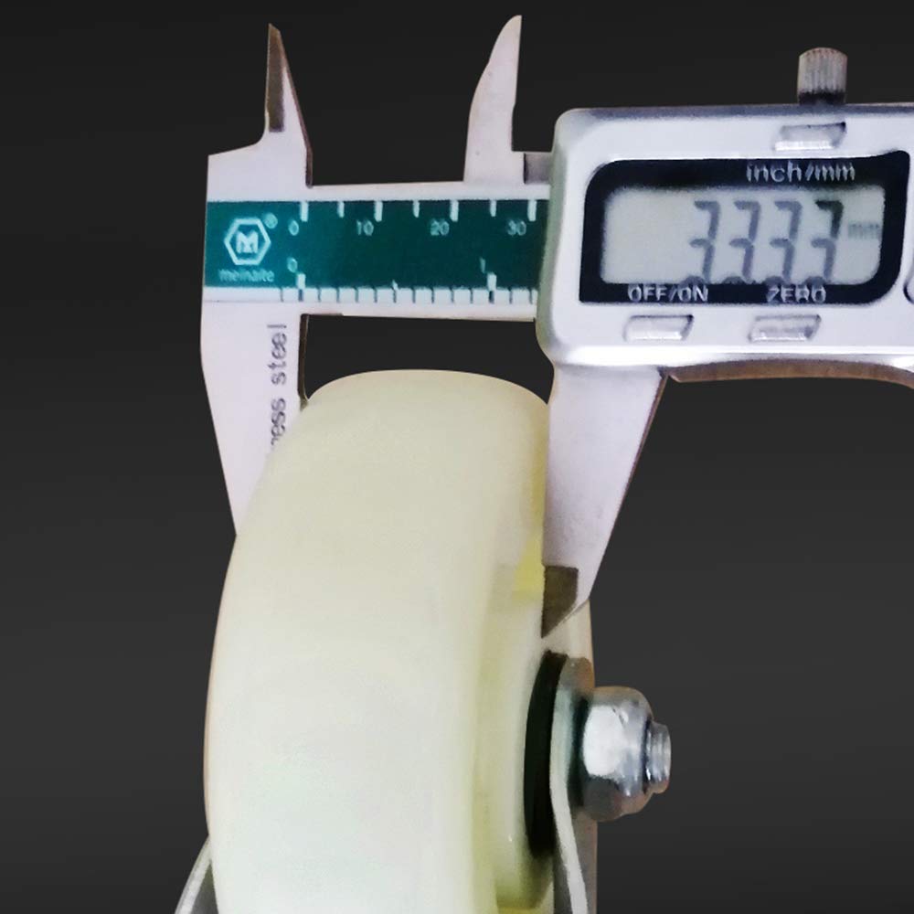 Nylonowe kółka skrętne, zestaw 4, kółka do wózka, koła skrętne z hamulcem, kółka skrętne do mebli, maksymalne obciążenie 200 kg (rozmiar : 3 cali (75 mm))