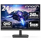 INNOCN 24.5' Monitor 1440P 240Hz QHD 2K PC Desktop Gaming Screen Fast IPS HDMI 2.1 Display, DisplayPort, Built-in Speaker, 25G2S