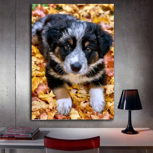 Art mural sur toile multicolore PUQAAEO avec cadre en bois