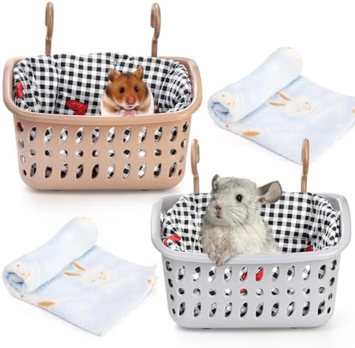 DEAYOU 2 Pack Rat Hammock for Cage, Chew Proof Small Animal Hangi...