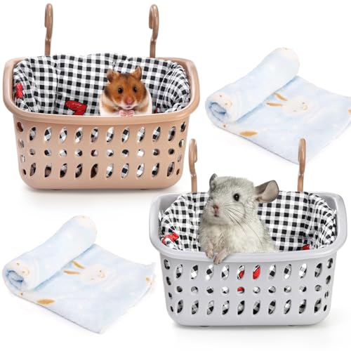 DEAYOU 2 Pack Rat Hammock for Cage, Chew Proof Small Animal Hangi...