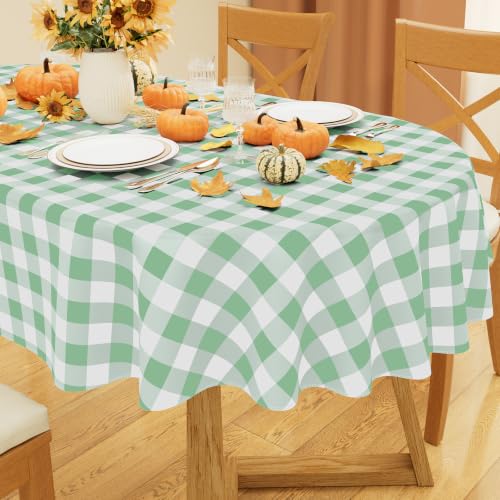 Image of misaya Oval Waterproof Vinyl Table Cloth, Flannel Backed Tablecloth