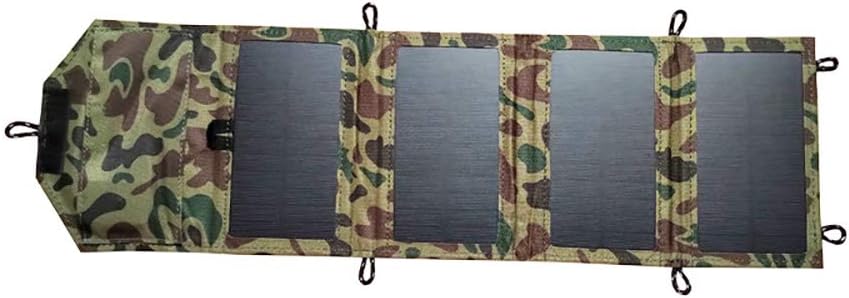 8W Portable Solar Charger for Mobile Phone iPhone PowerBank Folding Mono Solar Panel+Foldable Solar USB 5V Battery Charger (Green Camouflage)