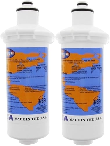 IPW Industries Inc -Omnipure - E5320-6" x 2.5" E-Series 1 Micron Filtro de bloque de carbono Paquete de 2