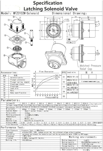 Électrovanne bistable pour robinet de cuisine sanitaire 3V 6V - 5