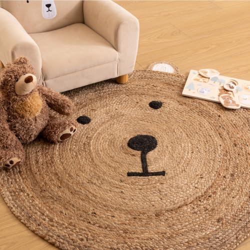 Atmosphera Createur D'interieur - Tappeto Per Bambini Con Orsetto Di Iuta D100Cm - 2