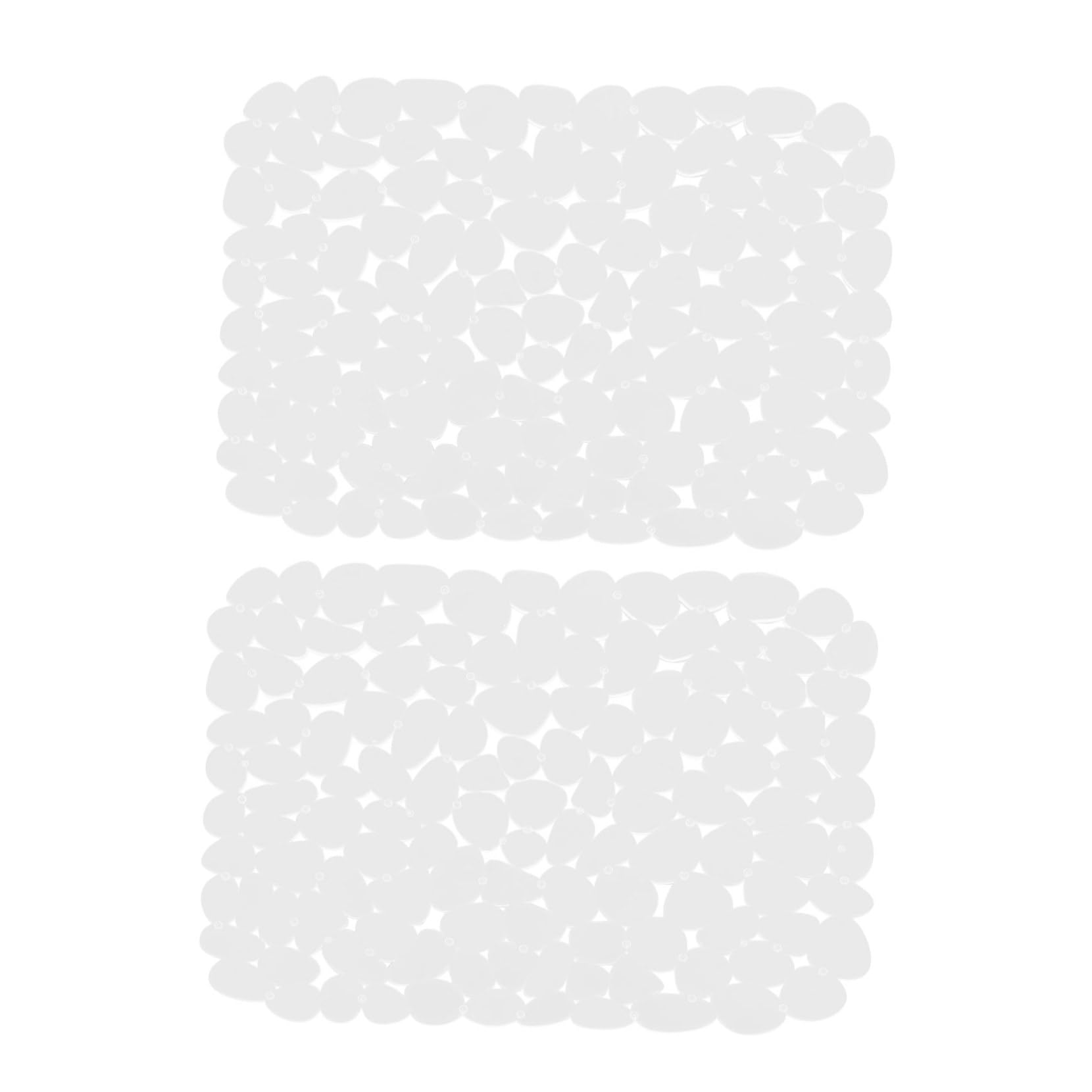 Mat de drenaje de cocina antideslizante protector transparente de PVC 2 uds 1