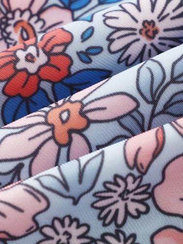 Image of Girls One Piece Swimdress Floral Skirt Bathing Suit Swim Hawaiian Beach Swimwear 4-14Y