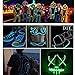 Cefrank Pack of 4-5M 15ft Neon Glowing Strobing Electroluminescent Wires El Wire for Costume Parties, Burning Man Festival,Halloween Decoration