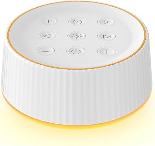 BGOVERSS Sound Machine with 26 Soothing Sounds, 10 Colors Night Light White Noise Machine for Adults Baby Kids Sleep Machines Function, Volume Levels 6 Timers for Home Office Travel