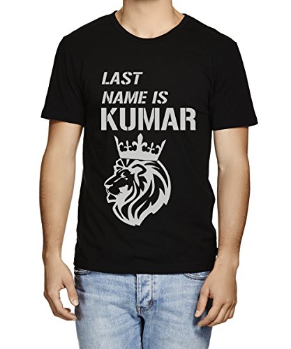 Image of Caseria Men's Cotton Printed T-Shirt -Last Name is Kumar | 100% Cotton | Half Sleeves | Regular Fit | Printed | Round Neck | Graphic T Shirt