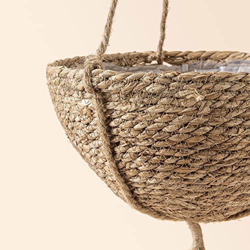 La Jolie Muse Natural Seagrass Hanging Planter Basket Set thumb #3