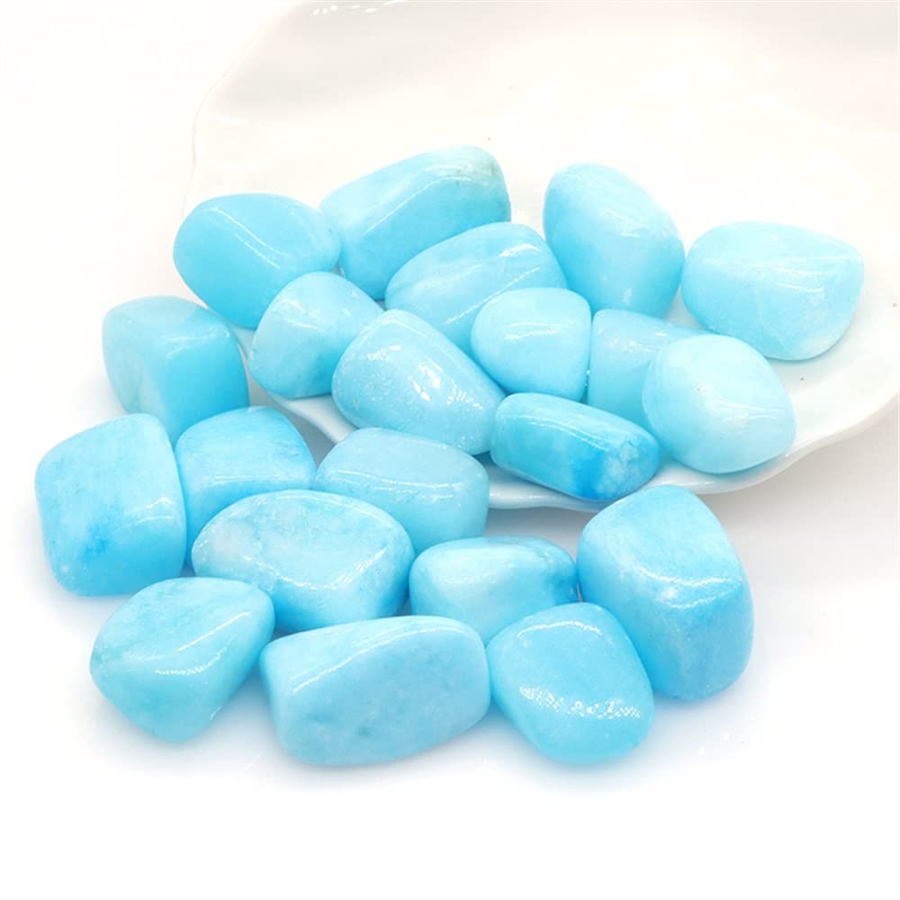 Natural Magic Nature Blue Aragonite Grava Espécimen Tamaño Irregular Piedra caída Crystal Cuarzo Acuario Decoración del hogar Inicio Colecciones (Color : Blue Aragonite, Size : 200-300g)