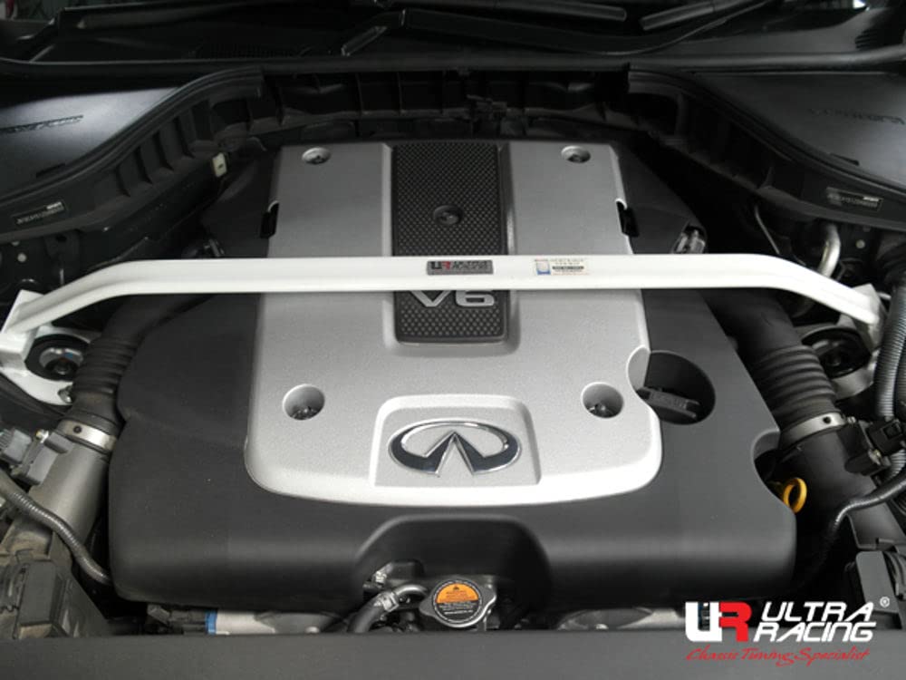 ULTRA RACING2-Point Front Strut Tower Bar Brace for I. Q70 (Y51) 2.5 V6 3.5 V6 '13 / N. SKYLINE V36 2.5 '06-'14 (UR-TW2-1444)