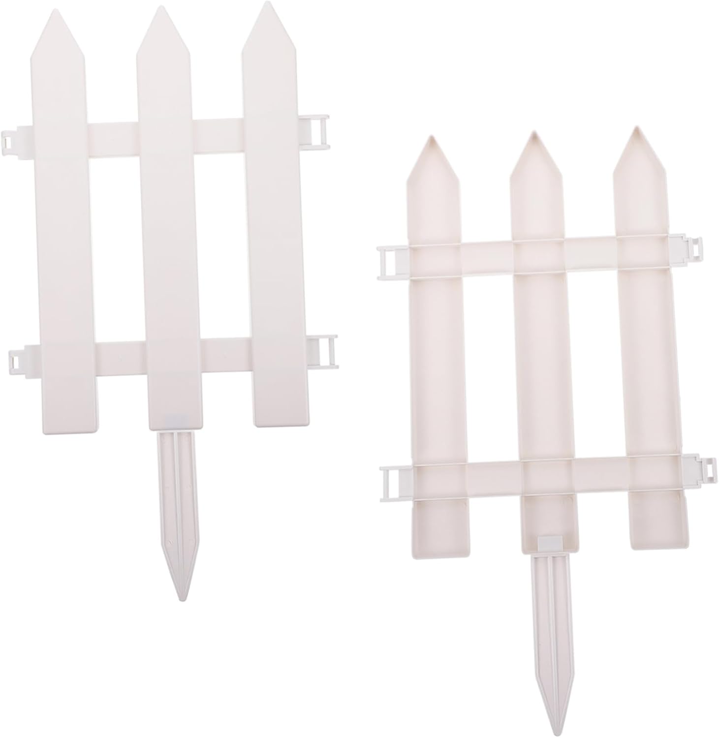 2sets White Plastic Garden Edging Fencing Lawn Protective Border for Flowerbeds Driveways and Paths Lightweight Decorative Garden Decor for Enhanced Outdoor Spaces