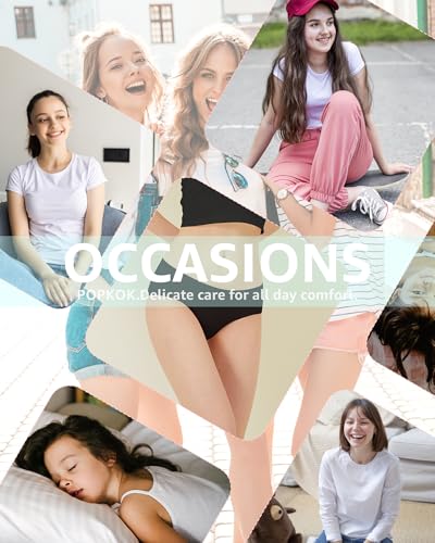 POPKOK Teen Girls Underwear Cotton Brief Panties 6 pack 6