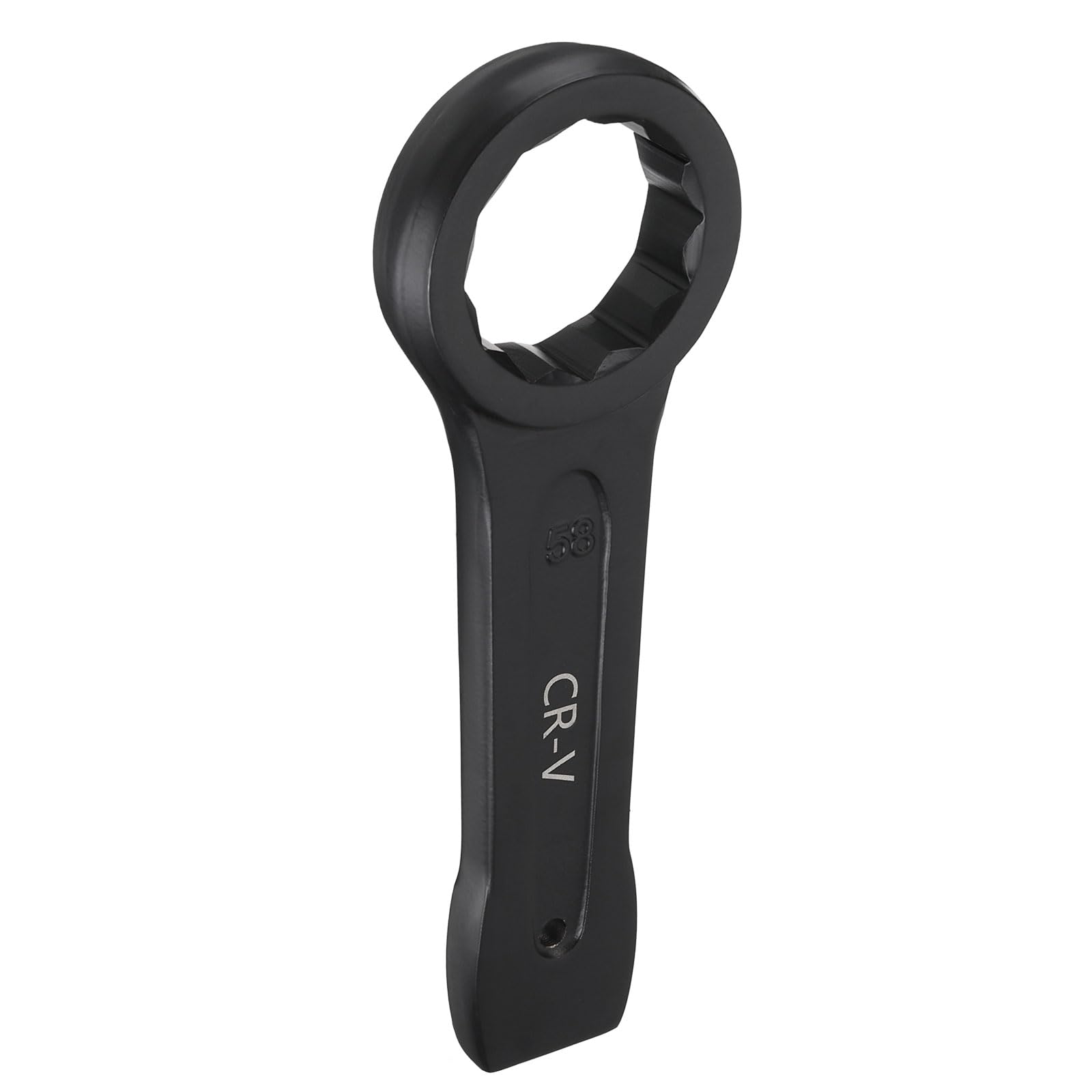 sourcing map Slogging Box End Striking Ring Wrench 58mm Metric CR-V Steel 12-Point Flat Strike Wrench Baking Paint Single Head Spanner Hand Tool for Mechanical Automotive Repair — image 1