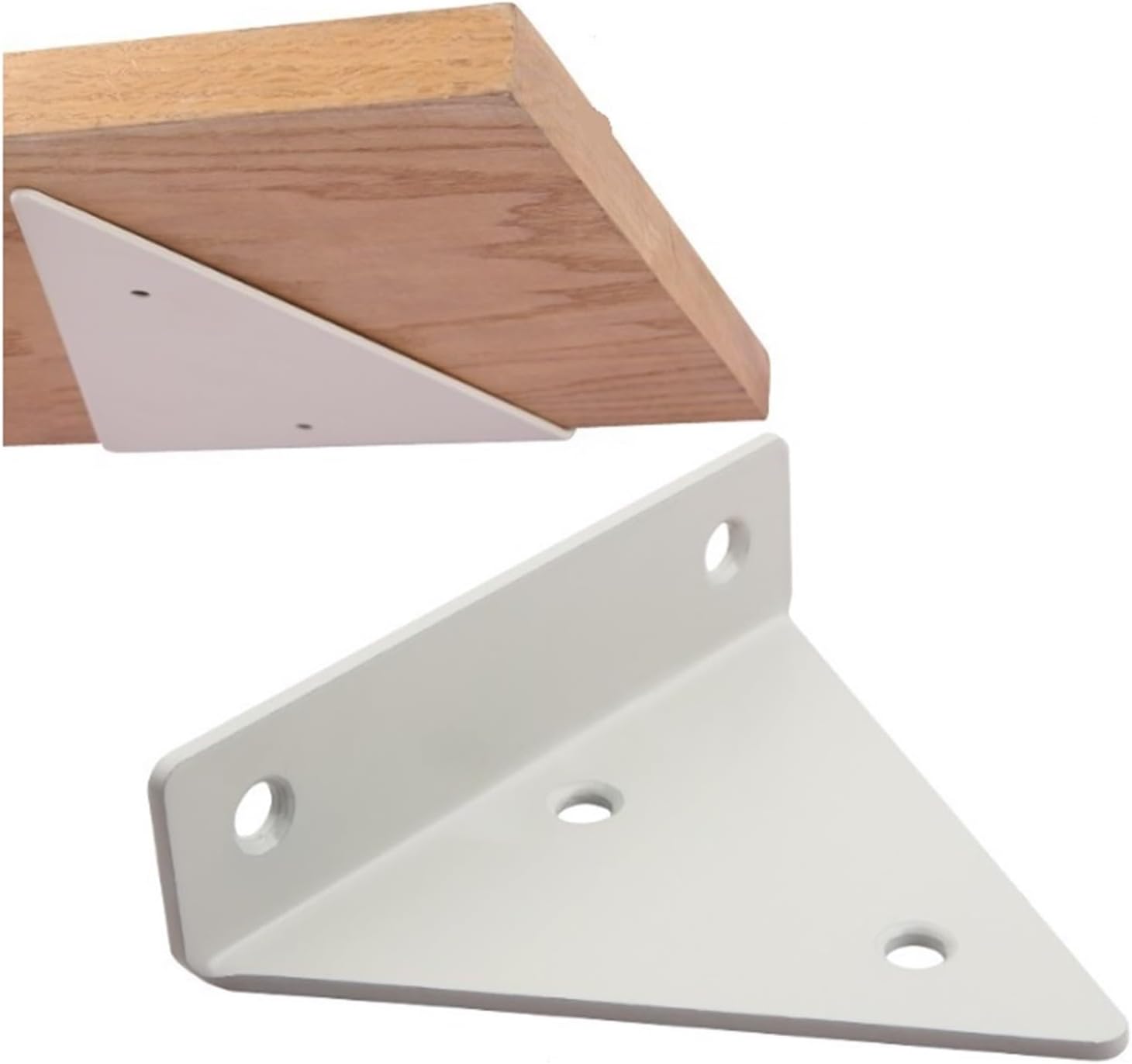 2pcs Triangle Shelf Bracket Small Floating Hidden Shelves Brackets Space Saving, for DIY Home Kitchen