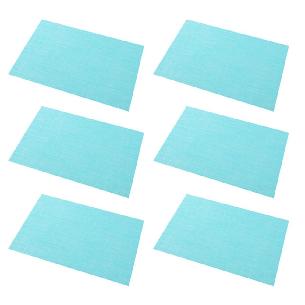 detee Placemats Set of 6 Washable Wipeable Place Mats for Kitchen Table Heat Non-Slip Table Mats