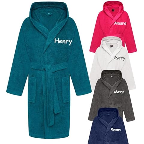 Personalised Cotton Hooded Bathrobe for Kids Cover