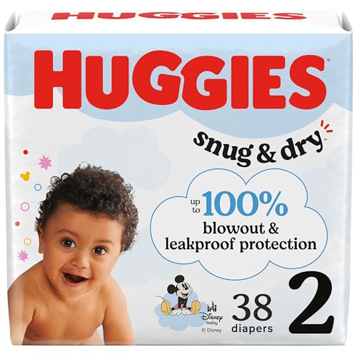 Image of Huggies Size 2 Diapers, Snug & Dry Baby Diapers, Size 2 (12-18 lbs), 38 Count, Packaging May Vary
