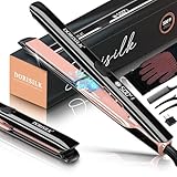 DORISILK 500 Degree High Temp Professional Hair Straightener,30s Fast Heating Ceramic Flat Iron ,2 in 1 Hair Straightener and Curler,Plasma Flat Iron Get Frizz-Free ,Dual Voltage for Travel Using