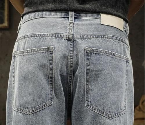 Men Straight Jeans Cotton Trousers Goth Denim Pants3