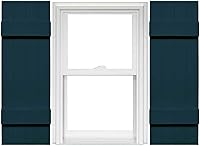 Vista 19 de Mid America - Persiana estándar de vinilo tipo revestimiento exterior de madera de 4 tablones de 14 pulgadas (1 par)