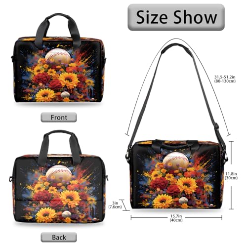Maletín para laptop 15.6-16 pulgadas con diseño floral miniatura 6
