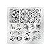 VNC 15Pcs Nail Stamping Plates Set 12pcs Nail Plates 1 nail art stamper 1scraper 1storage bag Nail Art plate Template Image Plate Stencil Set