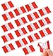 18 Stück Scharniere Klein, Klappscharnier Rot Acryl Selbstklebend Transparent Scharnier für Schrank Schublade Möbel DIY 35x25mm