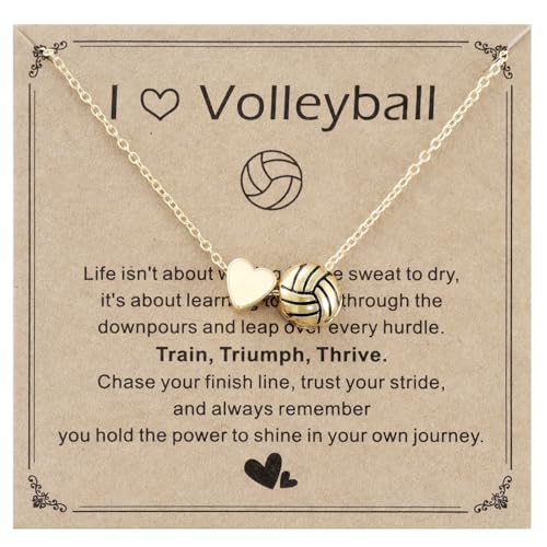 HUTIMY Volleyball Necklace Gifts for Teen Women Team Teenager Jewelry Ideas Volleyball Player Necklace