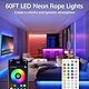 httpsmp 18M RGB Neon LED Strip Lights, Musik Sync, 24V Flexible Streifen mit App/Fernbedienung anwendbar auf Schlafzimmer, Raum & Außendekoration