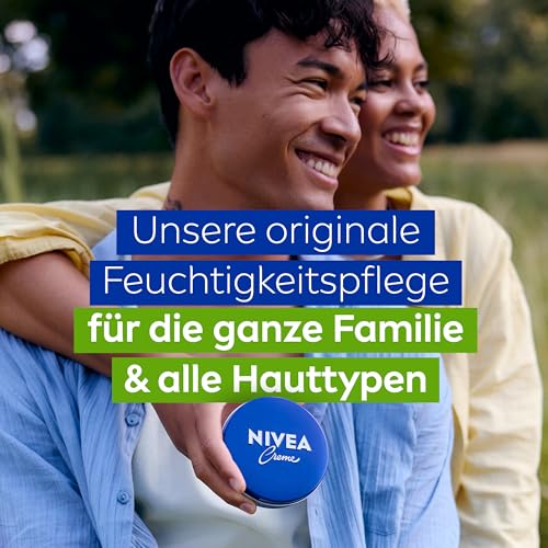 NIVEA Creme Dose Universalpflege, klassische Feuchtigkeitscreme für alle Hauttypen, reichhaltige Hautpflege mit hautverwandtem Eucerit (30 ml)
