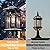 Brilvibera Outdoor Post Light 2 Packs Dusk to Dawn, Post Lights Outdoor Electric with Pier Mount, Black Waterproof Pole Lights, Lamp Posts Outdoor Lighting Hard Wired for Yard, Driveway, Path