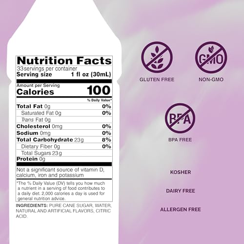 Image of Monin - Blackberry Syrup, Delicious Berry Flavored Syrup, Cocktail Syrup, Authentic Flavor Drink Mix, Simple Syrup for Iced Tea, Lemonade, Cocktails, & More, Clean Label, Gluten-Free (1 Liter)