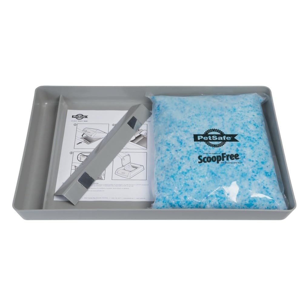 PetSafe ScoopFree Bandeja de Arena Reutilizable con Arena Cristal | Control de Olores, Limpieza Fácil, Diseño Duradero