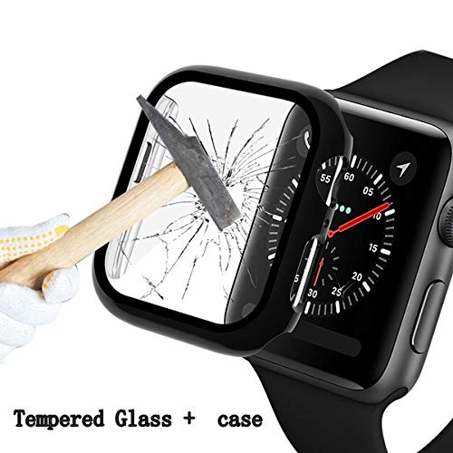 AE-MOBILE-ACCESSORIES-Compatible-iWatch-Case-with-Screen-Protector-Accessories-Slim-Guard-Thin-Bumper-Full-Coverage-Matte-Hard-Cover-Defense-Edge-Black
