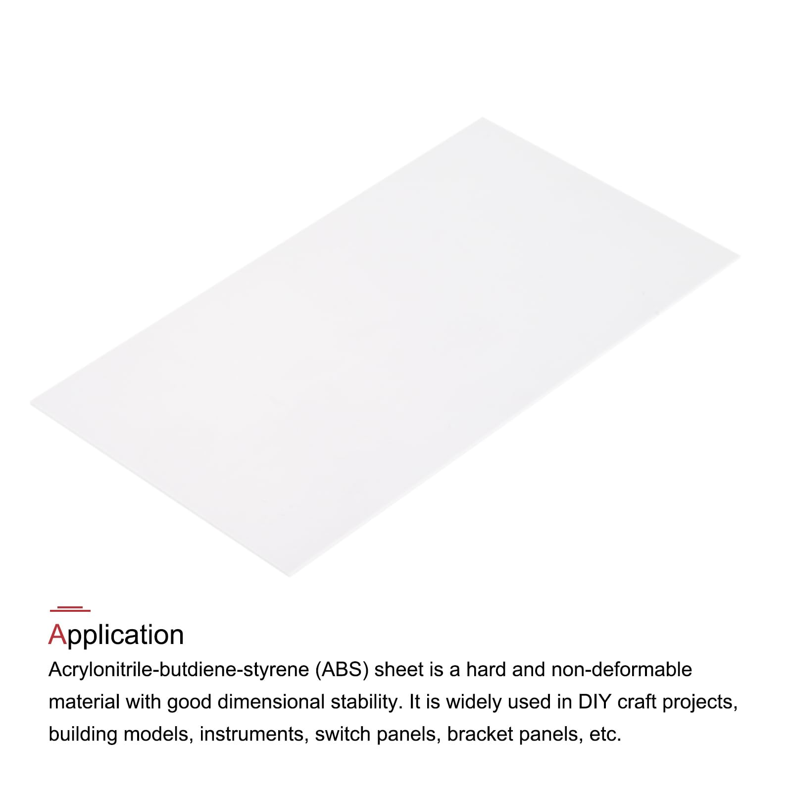 QUARKZMAN Płyta z tworzywa sztucznego ABS 10 cm x 10 cm x 0,04 cala ABS płyty styrenowe do budowy modeli "zrób to sam" panel rzemieślniczy biały