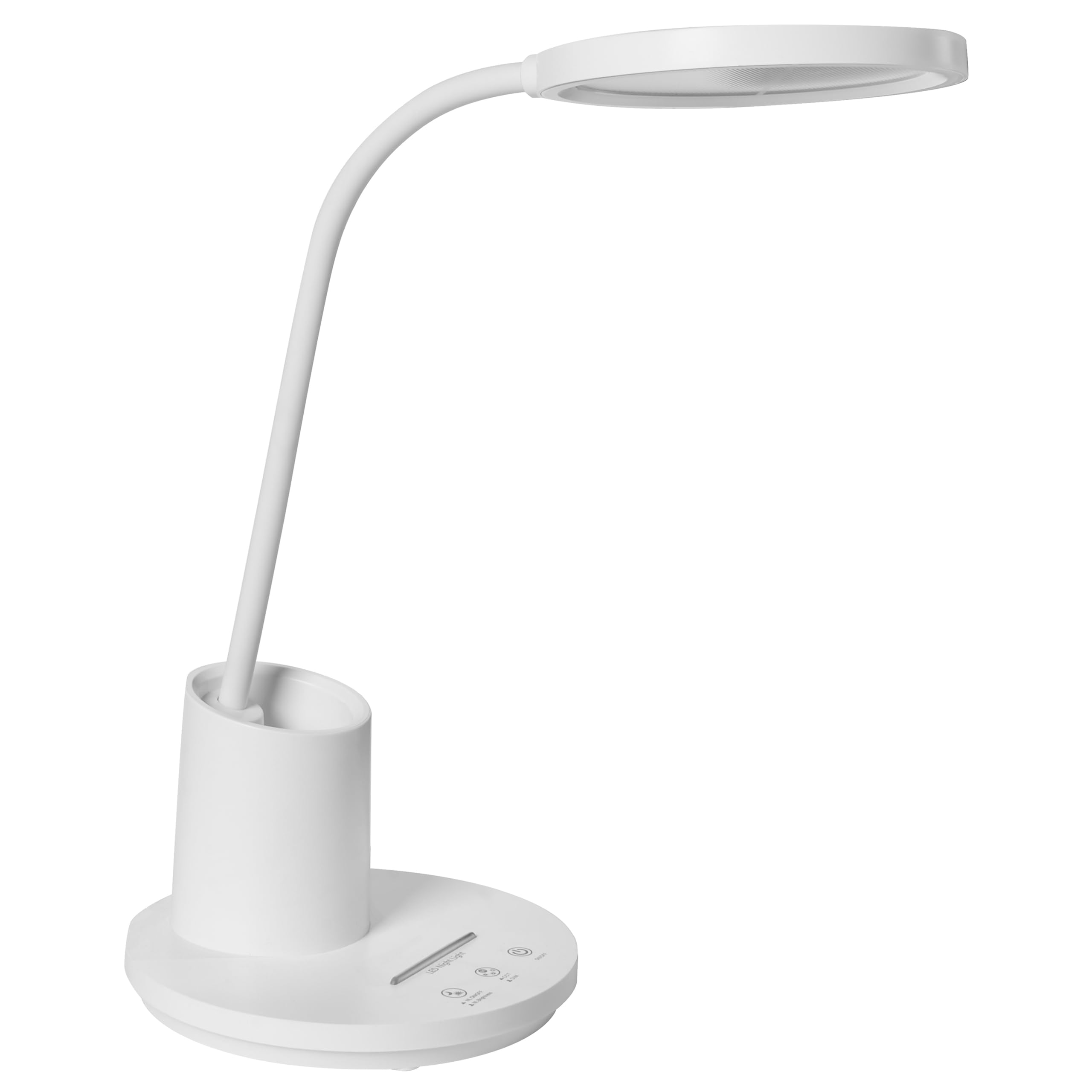 Beliani Schreibtischlampe LED weiß verstellbar dimmbar modern für Homeoffice Vela
