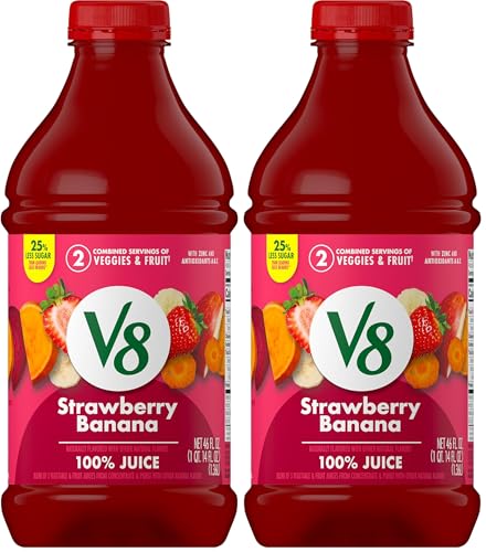 V8 Strawberry Banana Fruit and Vegetable Juice, 46 fl oz