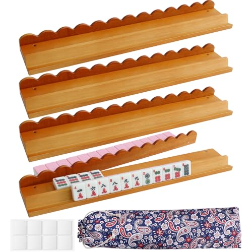 Soportes de Madera para Mahjong con Empujadores, 17" miniatura 1