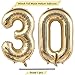 40 Inch Light Gold 30 Number Balloons White Gold Giant 30 Foil Mylar Helium Large Digital Balloon Champagne Gold Birthday Numbers Jumbo Balloons 30th Anniversary Events Party Decorations Supplies