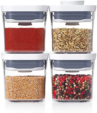 OXO 11236100 Good Grips 4 Piece Mini POP Container Set, Plastic, Clear