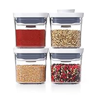 OXO Good Grips POP 2.0 4-Piece Mini Square Storage Container Set