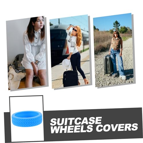 GLEAVI 8 Unidades Capa De Borracha Para Roda De Mala Substituição Da Tampa Da Roda Meias De Roda De