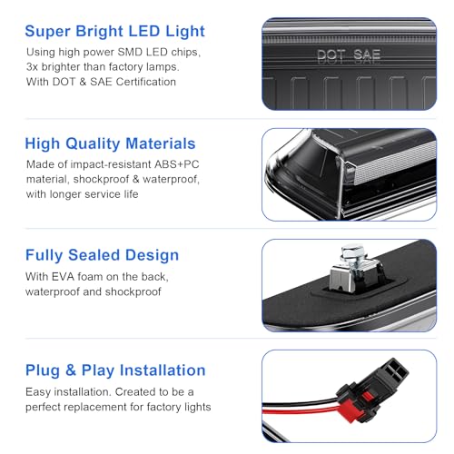 Lámparas LED para techo cabina Silverado Sierra 2020-2025 miniatura 4