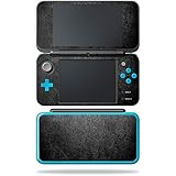 MightySkins Skin Compatible with Nintendo New 2DS XL - Black Leather | Protective, Durable, and Unique Vinyl Decal wrap Cover | Easy to Apply, Remove, and Change Styles | Made in The USA