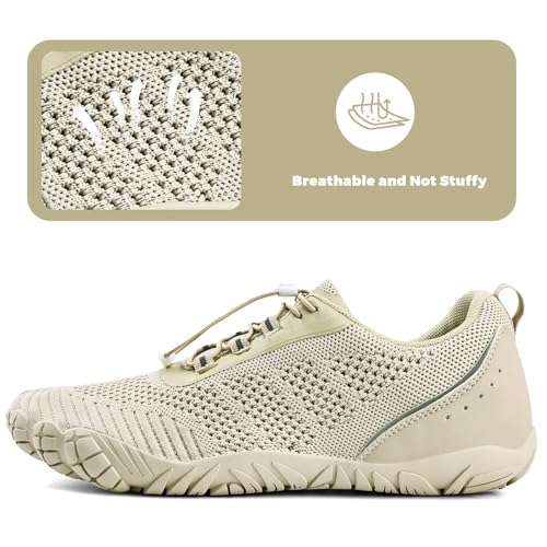 Image of WateLves Barefoot Water Shoes Men Women Wide Toe Box Minimalist Gym Sneakers Zero Drop Walking Shoes for Training Yoga Beach Hiking