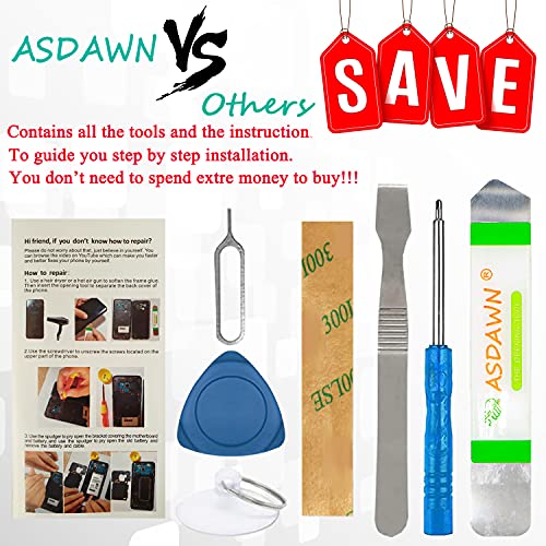 ASDAWN BL-T39 for LG G7 Battery Replacement, for LG G7 ThinQ Battery G710 LMG710VM Verizon LMQ610 Q7 Plus ThinQ G710EM G710N EAC63958401 with Repair Tools + Installation Instruction